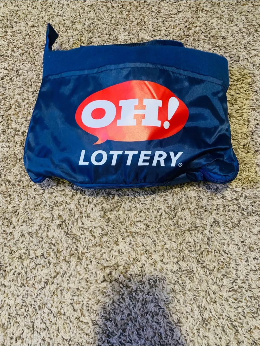 OH! Lottery Blanket That Folds Into Bag Never Used (Collectible)